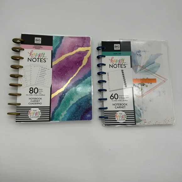 New. Set of 2 The Happy Planner Happy Notes Disc-Bound Notebooks - Picture 2 of 10